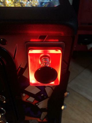 Red Lighted Shooter Rod Plate Cover Lord Of The Rings Pinball Machine Led Mod