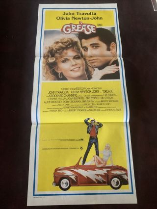 Vintage Movie Poster Grease Olivia Newton John Travolta Day Bill Cinema