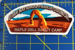 Utah National Parks Council Csp Patch Boy Scouts Bsa Maple Dell Scout Camp Unpc
