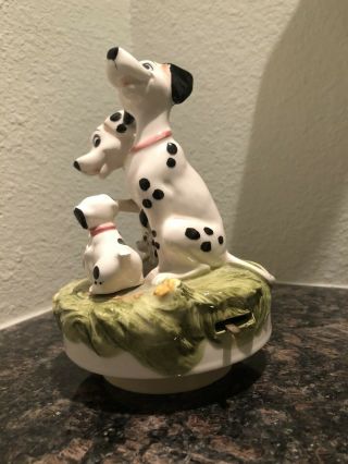 Disney 101 Dalmatians Rotating Music Hand Painted Figurine Dated 1981 By Schmid 2