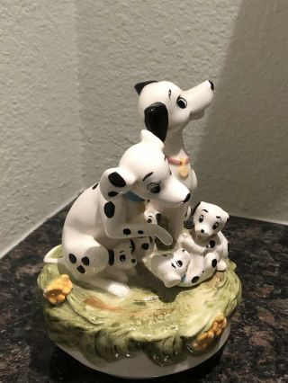 Disney 101 Dalmatians Rotating Music Hand Painted Figurine Dated 1981 By Schmid 3