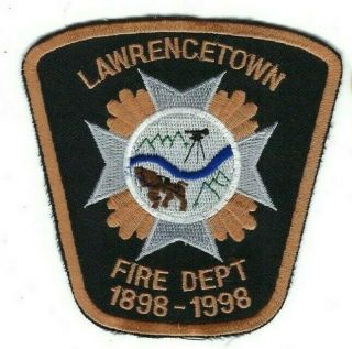 Lawrencetown Ns Nova Scotia Canada Fire Dept.  1898 - 1998 Centennial Patch -