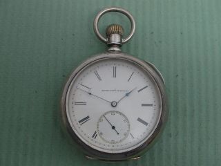 Elgin 16 Size Convertible 11 Jewel,  Duber Coin Silver Case Vintage Pocket Watch.