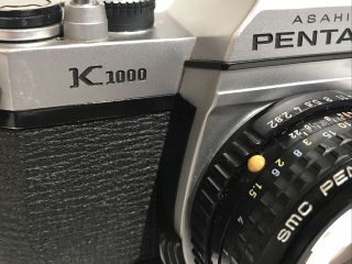 PENTAX K1000 35mm SLR Film Camera w/ SMC Pentax - A 50mm f/2 Lens,  Vintage Strap 2