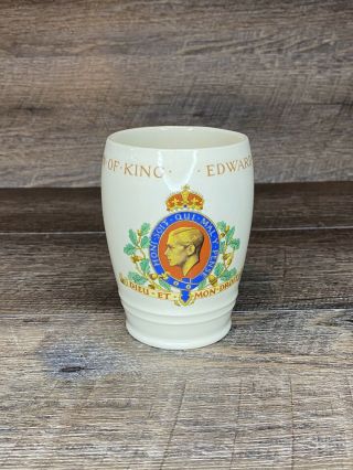 Rare Hm King Edward Viii Commemorative 1937 Coronation Tankard Cup