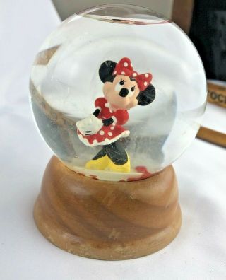 Vtg England Collectors Society First Edition Minnie Mouse Disney Snow Globe