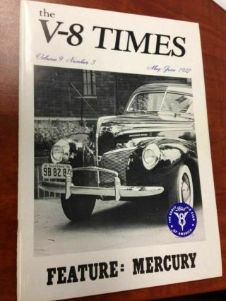 1940 Mercury Ford V8 Times Book Brochure May June 1972