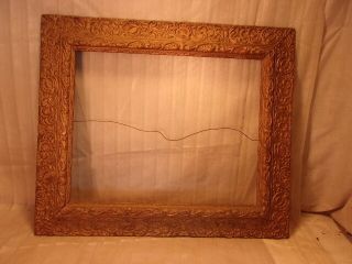 Antique Victorian Gold Frame 23x27 Holds 16 1/4 X 29 1/4 Molding 3 3/4
