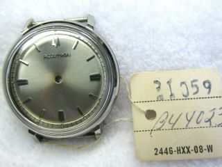Mens Vintage Old Stock Bulova 214 ? Accutron Wristwatch Case 2446 9 - 7 & Dial