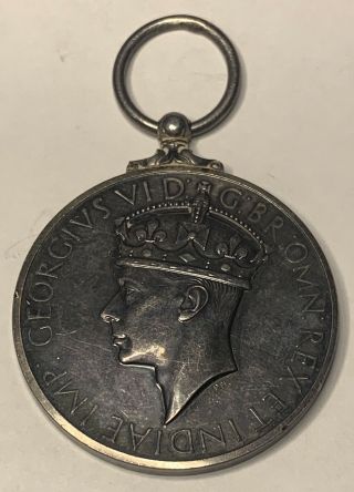 Sterling Silver Kings Medal For Service In The Cause Of Freedom