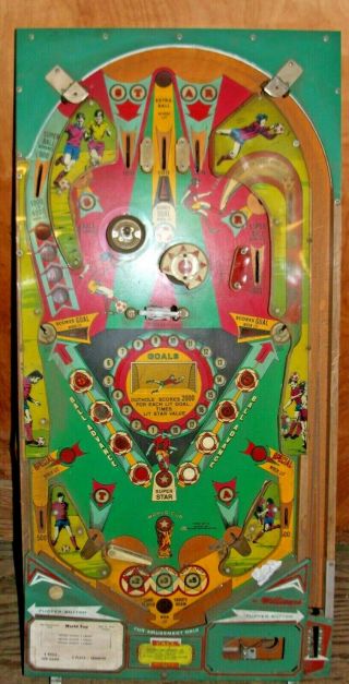 Williams Pinball Playfield World Cup Soccer W/wiring Harness/parts - Euc