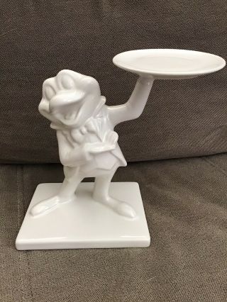 Disney Parks Mr.  Toad Wild Ride Ceramic Statue Figure Holding A Tray Dish