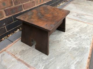 Wooden Foot Stool Made Using Reclaimed Wood Antique Retro Vintage