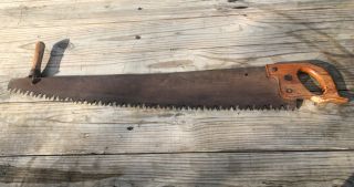 Vtg 1 - 2 Man Saw Logging Farm Tool Lumber Jack Cross Cut Hand Saw Superior Warr
