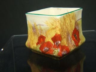 Royal Doulton Series Ware Squat Mini Vases /open Salts Red Poppies Vintage Vgc