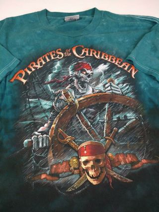 Vintage Pirates Of The Caribbean Tie Dye T - Shirt