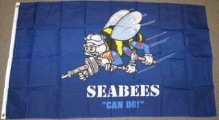 Seabees " Can Do " Navy Flag 3 