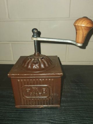 Vintage 1890s1900s Tre Spade Hand Antique Coffee Grinder Rare Mill Made Italy
