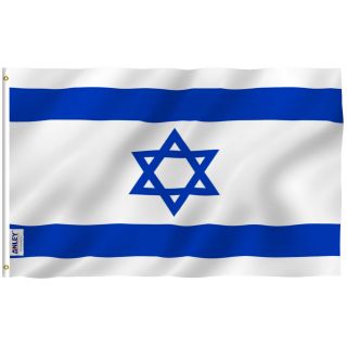Anley Fly Breeze 3x5 Foot Israel Flag - Israeli National Flags Polyester 3x5 Ft