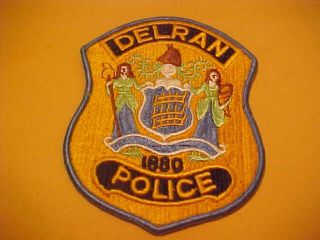 Delran Jersey Police Patch Shoulder Size