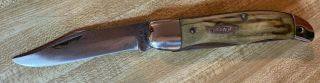 Vintage 1965 - 69 Case Xx Usa Stag Folding Hunter Knife 5265 Sab Lanyard Hole