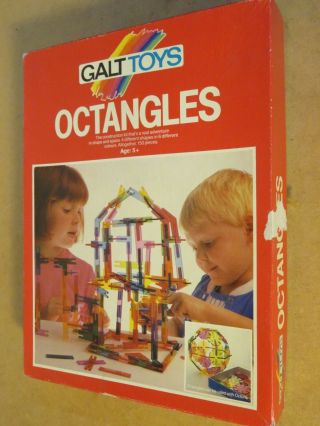 Vecchio Gioco Da Tavolo Di Costruzioni A Incastro Octangles Galt Toys Ottagoni
