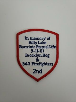 York City Fire Dept In Memory Patch 9 - 11 Wtc