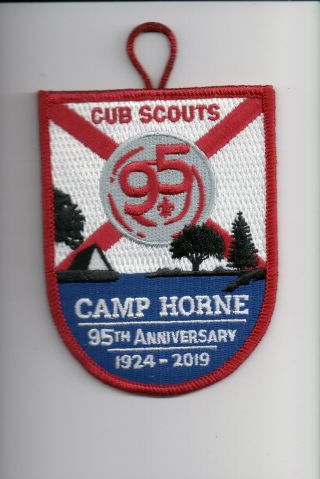 1924 - 2019 Camp Horne 95th Anniversary Cub Scouts Patch