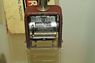 Vintage American Numbering Machine Model 41 & Ink Pad.