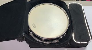 Vintage Ludwig Chrome 14 " X 6” Snare Drum Black & White Badge With Case