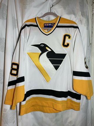 Vintage Jaromir Jagr Jersey Size Large Ccm Pittsburgh Penguins