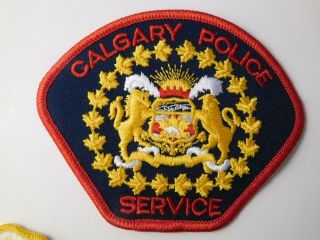 Calgary Alberta Police Service Officer Vintage Uniform Patch Crest Badge Canada