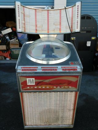 Vintage 1961 Ami Continental 2 Stereo Round Jukebox - For Restoration Or Parts