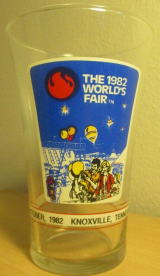 Vintage 1982 Worlds Fair Knoxville Tn Coca Cola Drinking Glass Mcdonalds Gr8t Co
