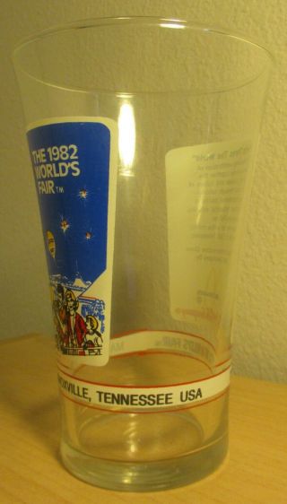 Vintage 1982 Worlds Fair Knoxville TN Coca cola drinking glass McDonalds gr8t co 3