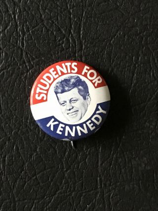 Students For Kennedy 1960 Presidential Campaign Pin/button Vintage (b4)
