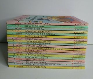 Walt Disney Mickey ' s Young Readers Library Books 1 - 19 COMPLETE SET Vintage 1990 2