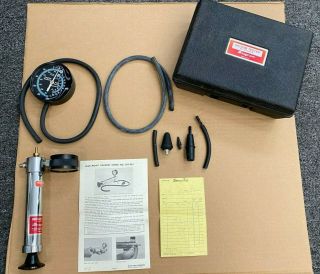 Snap - On Tools Vintage 1984 Vacuum Tester Svt - 261a,  W/hard Case & Bill