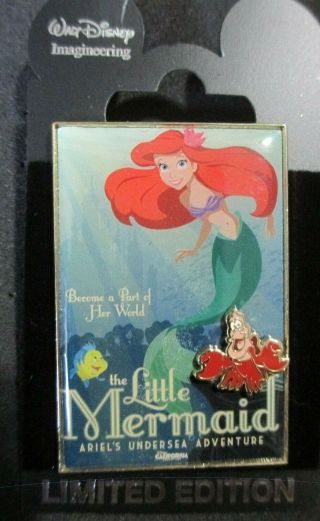 Disney - Attraction Poster - Rare The Little Mermaid Le 300 Pin