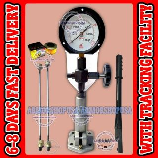 Diesel Injector Nozzle Tester Pop Pressure Tester Dual Scale Bar / Psi Gauge A