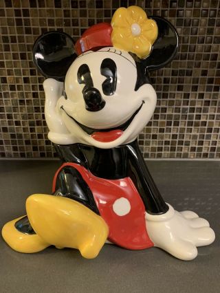Walt Disney Treasure Craft Minnie Mouse Cookie Jar Vintage