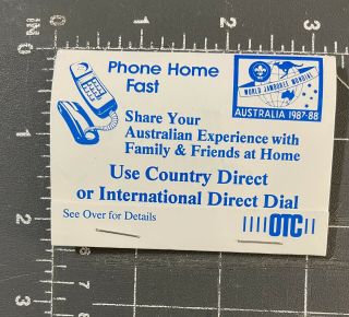 Boy Scouts 16th World Jamboree Mondial 1987 - 88 Sewing Mending Kit Otc Phone Home