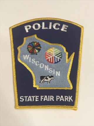 Wisconsin State Fair Park Police Shoulder Patch Rare - Park Police State Police