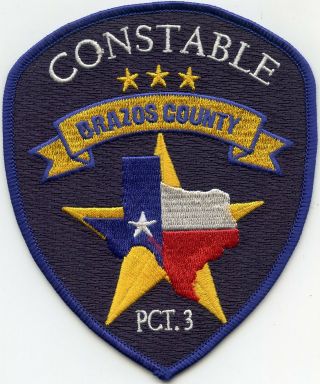 Brazos County Texas Tx Precinct 3 Constable Sheriff Police Patch