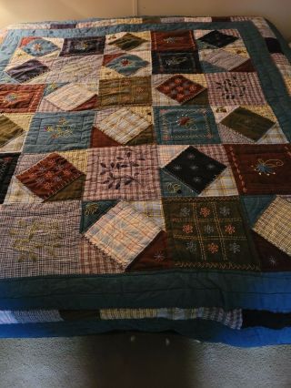 Quilt Vintage Handmade Size 100 By 90