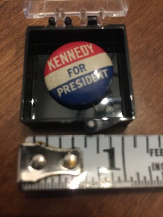 Antique Kennedy For President Pin Back Button Orig.  Rare.  3/4” Bastian Bros.  NY 3