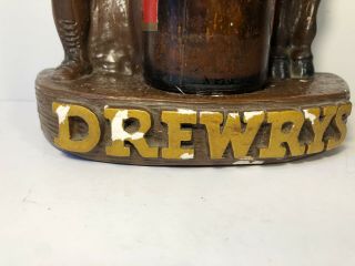 Vtg 1950s Drewrys Beer Advertising Chalkware Statue 11” Canadian Mountie & Horse 3