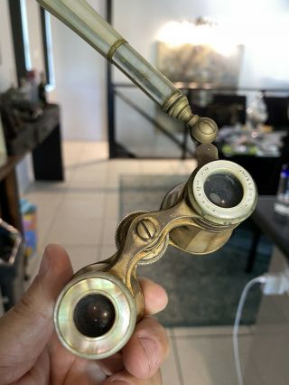 19th Century French Brass And Mother Of Pearl Opera Minoculars 2