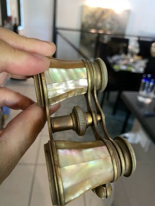 19th Century French Brass And Mother Of Pearl Opera Minoculars 3