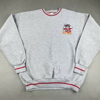 Vintage 1993 Kc Wolf Kansas City Chiefs Crewneck Sweatshirt Size Large Fits M/l